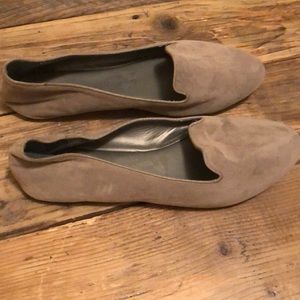 Tan suede loafers size 11
